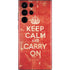 Keep Calm and Carry On Distressed Galaxy S22 Ultra Skin