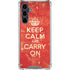 Keep Calm and Carry On Distressed Galaxy S23 FE Clear Case