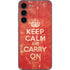 Keep Calm and Carry On Distressed Galaxy S23 Plus Skin