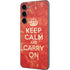 Keep Calm and Carry On Distressed Galaxy S23 Plus Skin