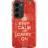 Keep Calm and Carry On Distressed Galaxy S23 Pro Case