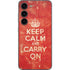 Keep Calm and Carry On Distressed Galaxy S23 Skin