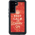 Keep Calm and Carry On Distressed Galaxy S23 Waterproof Case