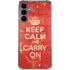 Keep Calm and Carry On Distressed Galaxy S24 Plus Clear Case
