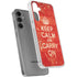 Keep Calm and Carry On Distressed Galaxy S24 Plus Clear Case