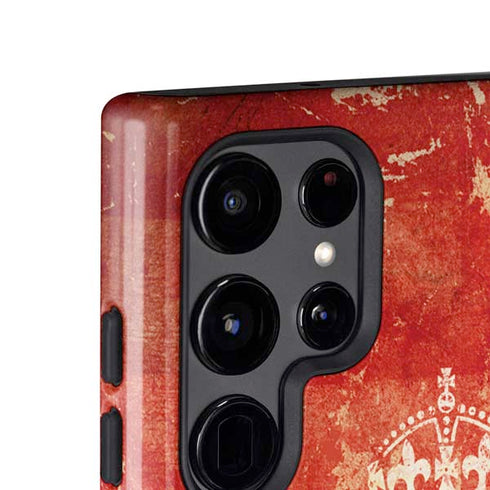 Keep Calm and Carry On Distressed Galaxy S24 Ultra Impact Case