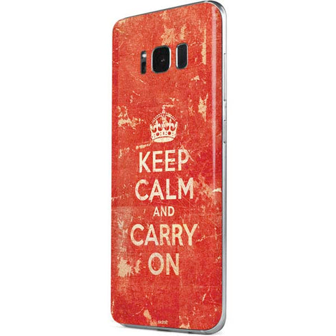 Keep Calm and Carry On Distressed Galaxy S8 Plus Skin