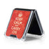 Keep Calm and Carry On Distressed Galaxy Z Flip5 5G Clear Case