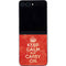 Keep Calm and Carry On Distressed Galaxy Z Flip5 5G Skin