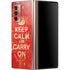 Keep Calm and Carry On Distressed Galaxy Z Fold2 5G Skin