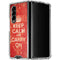 Keep Calm and Carry On Distressed Galaxy Z Fold4 5G Clear Case