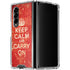 Keep Calm and Carry On Distressed Galaxy Z Fold4 5G Clear Case
