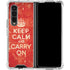 Keep Calm and Carry On Distressed Galaxy Z Fold4 5G Clear Case
