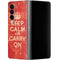 Keep Calm and Carry On Distressed Galaxy Z Fold4 5G Skin