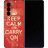 Keep Calm and Carry On Distressed Galaxy Z Fold4 5G Skin