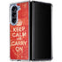 Keep Calm and Carry On Distressed Galaxy Z Fold5 5G Clear Case