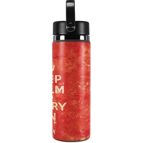 Keep Calm and Carry On Distressed Hydro Flask 20oz Wide Mouth Skin