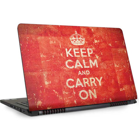 Keep Calm and Carry On Distressed Dell Inspiron Skin