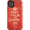 Keep Calm and Carry On Distressed iPhone 11 Impact Case