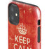 Keep Calm and Carry On Distressed iPhone 11 Impact Case
