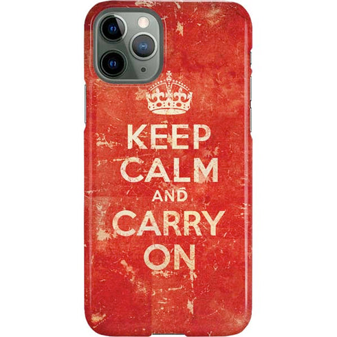 Keep Calm and Carry On Distressed iPhone 11 Pro Lite Case
