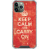 Keep Calm and Carry On Distressed iPhone 11 Pro Max Clear Case