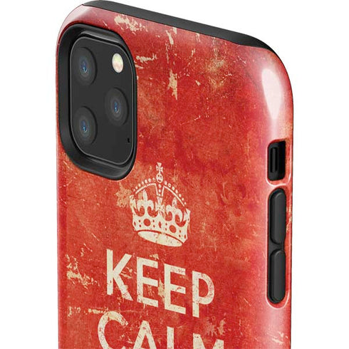 Keep Calm and Carry On Distressed iPhone 11 Pro Max Impact Case