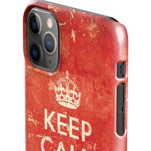 Keep Calm and Carry On Distressed iPhone 11 Pro Max Lite Case