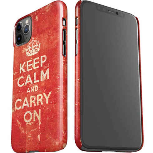 Keep Calm and Carry On Distressed iPhone 11 Pro Max Lite Case