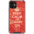 Keep Calm and Carry On Distressed iPhone 12 Mini Clear Case