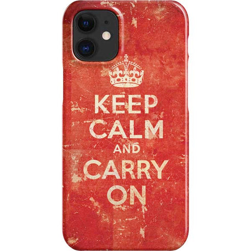 Keep Calm and Carry On Distressed iPhone 12 Mini Lite Case