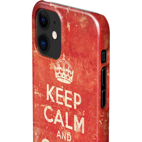 Keep Calm and Carry On Distressed iPhone 12 Mini Lite Case