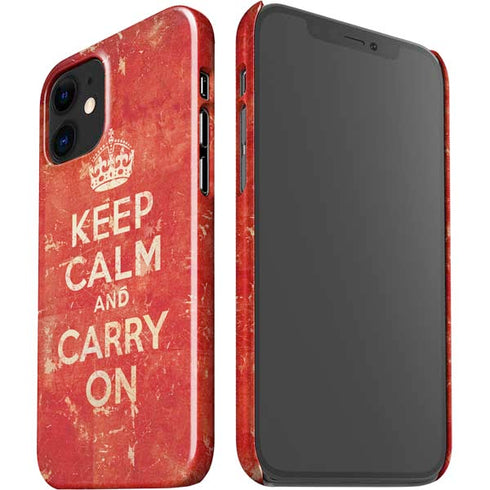Keep Calm and Carry On Distressed iPhone 12 Mini Lite Case