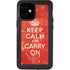 Keep Calm and Carry On Distressed iPhone 12 Mini Waterproof Case