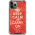 Keep Calm and Carry On Distressed iPhone 12 Pro Clear Case