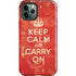 Keep Calm and Carry On Distressed iPhone 12 Pro Impact Case