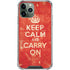 Keep Calm and Carry On Distressed iPhone 12 Pro Max Clear Case