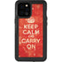 Keep Calm and Carry On Distressed iPhone 12 Pro Max Waterproof Case