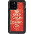 Keep Calm and Carry On Distressed iPhone 12 Pro Waterproof Case
