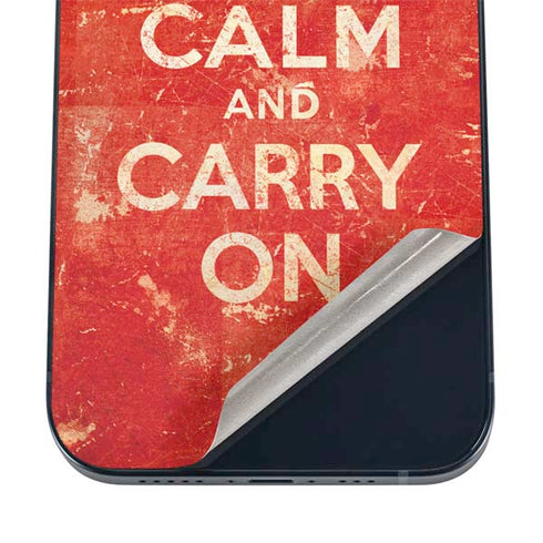 Keep Calm and Carry On Distressed iPhone 12 Skin