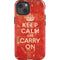 Keep Calm and Carry On Distressed iPhone 13 Impact Case