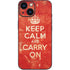 Keep Calm and Carry On Distressed iPhone 13 Mini Skin