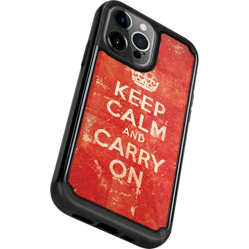 Keep Calm and Carry On Distressed iPhone 13 Pro Cargo Case