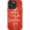 Keep Calm and Carry On Distressed iPhone 13 Pro Impact Case