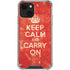 Keep Calm and Carry On Distressed iPhone 14 Clear Case