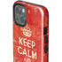 Keep Calm and Carry On Distressed iPhone 15 Plus Impact Case