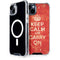 Keep Calm and Carry On Distressed iPhone 14 MagSafe Case