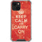 Keep Calm and Carry On Distressed iPhone 14 Plus Clear Case