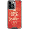 Keep Calm and Carry On Distressed iPhone 14 Pro Clear Case