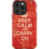 Keep Calm and Carry On Distressed iPhone 15 Pro Impact Case